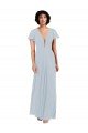 Deep V-Neckline Chiffon Bridesmaid Dress with Flutter Sleeves Bristol