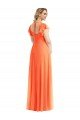 Flutter Sleeves Scoop Open Back Chiffon Maxi Bridesmaid Dress Bristol
