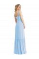 Tie Shoulder Bustier Bodice Ruffle Hem Maxi Bridesmaid Dress Bristol