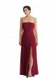 Cuffed Strapless Maxi Formal Bridesmaid Dress with Front Slit Bristol