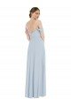 Off the Shoulder Basque Neck Maxi Bridesmaid Dress with Flounce Sleeves Bristol