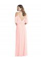 Cold Shoulder Draped Wrap Maxi Bridesmaid Dress Bristol
