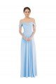 Off the Shoulder Draped Neckline Maxi Formal Bridesmaid Dress Bristol