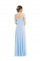 Off the Shoulder Draped Neckline Maxi Formal Bridesmaid Dress Bristol