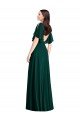 Backless Floor Length Split Sleeves Maxi Bridesmaid Dress Bristol