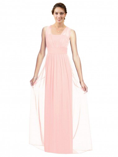 V-Neck Full Length Chiffon Bridesmaid Dress Bristol