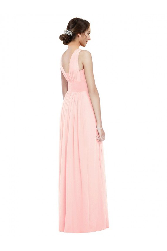 V-Neck Full Length Chiffon Bridesmaid Dress Bristol