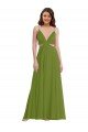 Ruffled Chiffon Cutout Maxi Bridesmaid Dress Bristol