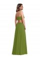Ruffled Chiffon Cutout Maxi Bridesmaid Dress Bristol
