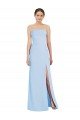 Strapless Trumpet Chiffon Formal Bridesmaid Dress with Thigh high Slit Bristol