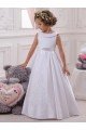 Ivory Ball Gown Bateau Floor Length Flower Girl Dress Bristol