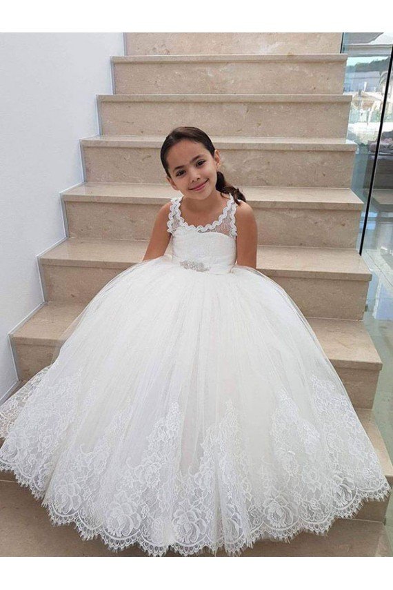 Ivory Ball Gown Floor Length Flower Girl Dress Bristol