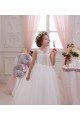Ivory Ball Gown High Neck Floor Length Sleeveless Flower Girl Dress Bristol