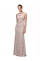 Long Sleeveless All Lace Bridesmaid Dress / Prom Dress with Scoop Neckline Bristol