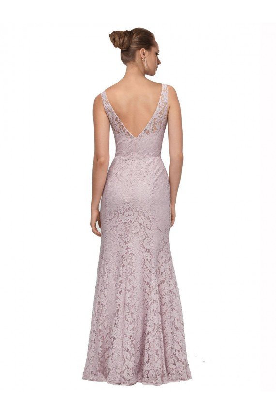 Lace V-Neckline Long Full Length Bridesmaid Dress / Prom Dress Bristol