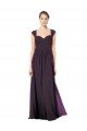 Long Chiffon Sweetheart Bridesmaid with Lace Straps and Keyhole Back Bristol