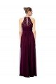 Lace Halter Bodice Long Chiffon Bridesmaid Dress Bristol