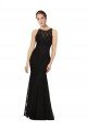 Fitted Lace Bridesmaids Dress with Jewel Neckline and Open Back Bristol