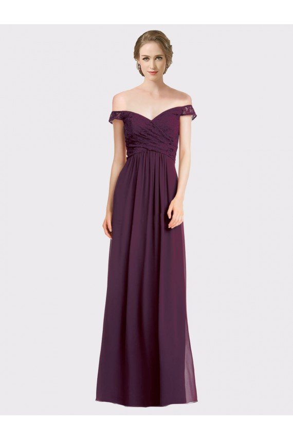 Sweetheart Long Bridesmaid Dress with Off the Shoulder Cap Sleeve Lace Bodice Bristol