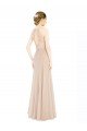 High Halter Neck Illusion Lace Bridesmaid Dress / Prom Dress with Chiffon Skirt and Keyhole Back Bristol