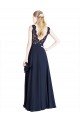 Bateaux Neckline A-Line Lace Bridesmaid Dress / Prom Dress with Top Nude Layer Bristol