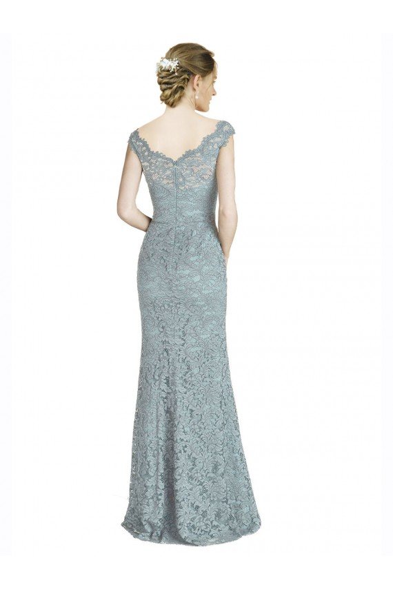 Off the Shoulder Mermaid Lace Bridesmaid Dress / Prom Dress with Cap Sleeves Bristol