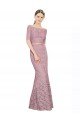 Short Sleeves Crop Top Mermaid Lace Bridesmaid Dress / Prom Dress Bristol