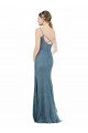 Deep V-Neck All Over Chantilly Lace Bridesmaid Dress with Criss Cross Open Back Bristol
