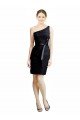 One Shoulder Short Lace Cocktail Bridesmaid Dress with Satin Waistband Bristol