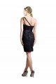 One Shoulder Short Lace Cocktail Bridesmaid Dress with Satin Waistband Bristol