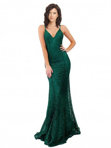 Black Tie Sleek Fishtail Shaped Long Lace Bridesmaid Dress / Prom Dress Bristol