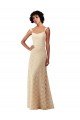 Lace A-Line Long Bridesmaids Dress with Satin Waistband Bristol
