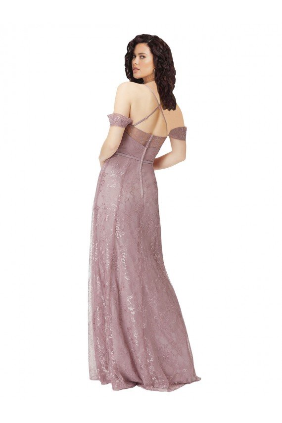 Sweetheart Chantilly Lace Bridesmaid Dress with Off the Shoulder Sleeves Bristol