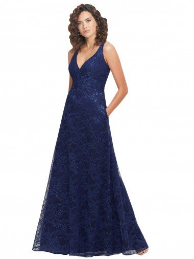 Chantilly Lace V-Neck Bridesmaid Dress Bristol