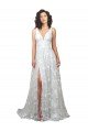 Plunging V-Neckline Wedding Dress with Slit Bristol