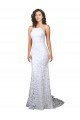 Mermaid Fitted High Neck Low Back Fishtail Wedding Dress Bristol