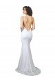 High Neck Backless Lace Wedding Dress with Plunging Low Back Bristol