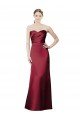 Strapless Satin Bridesmaid Dress with Asymmetrical Draped Bodice Bristol