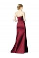 Strapless Satin Bridesmaid Dress with Asymmetrical Draped Bodice Bristol