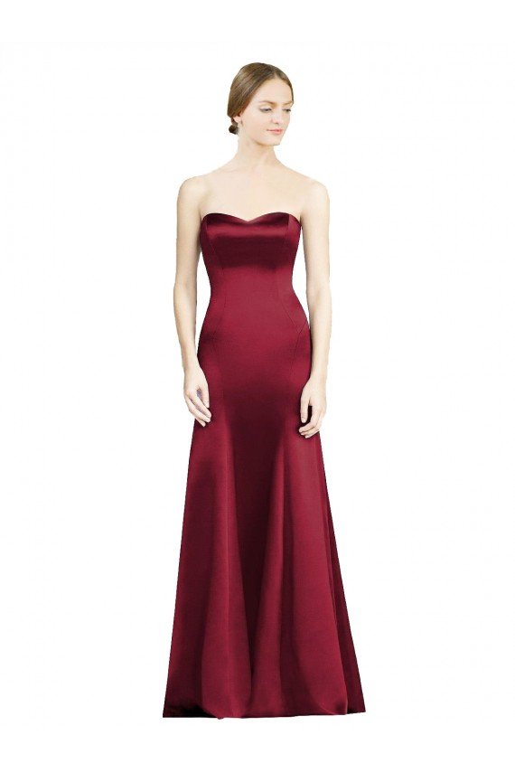 Sweetheart Neckline Bridemaid Dress with Hips Seamed Detail Bristol