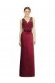 Full Length Sleeveless Satin Bridesmaid Dress with Lace Bodice Bristol