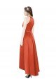 Full Length Halter Satin Bridesmaid Dress with Hi-Low Hem Detail Bristol