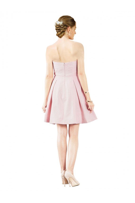 Short Knee Length Sweetheart Satin Cocktail Bridesmaid Dress Bristol