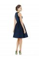 Short Halter Cocktail Length Luxe Satin Cocktail Bridesmaid Dress Bristol