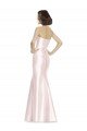 Long Sweetheart Satin Bridesmaid Dress with Slim Beaded Sash Bristol