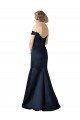 Fit and Flare Satin Bridesmaid Dress / Prom Dress with Off the Shoulder Neckline Bristol