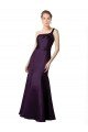 Long Ruched Neckline One Shoulder Satin Bridesmaid Dress / Prom Dress Bristol