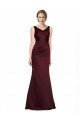 Figure Shaping Formal Satin Bridesmaid Dress / Prom Dress with Structured Pleats Bristol