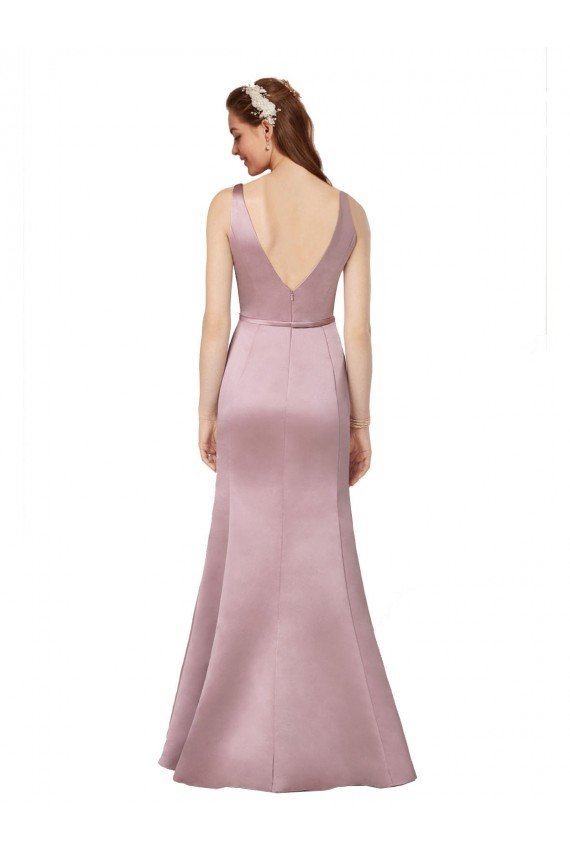 Sexy Formal Satin Bridesmaid Dress / Prom Dress with Side Cutouts Bristol