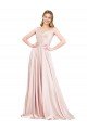 A-Line Off the Shoulder Sweetheart Formal Satin Bridesmaid Dress / Prom Dress Bristol